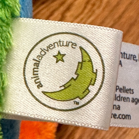 Animal Adventure Tropical Frog Stuffed Toy Neon Multicolored Stuffed Animal - Picture 3 of 4